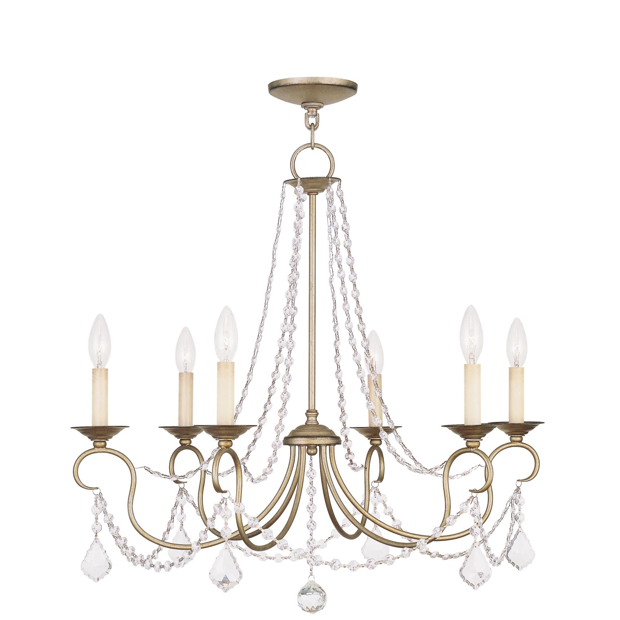 Pennington 28 Inch 6 Light Chandelier by Livex Lighting